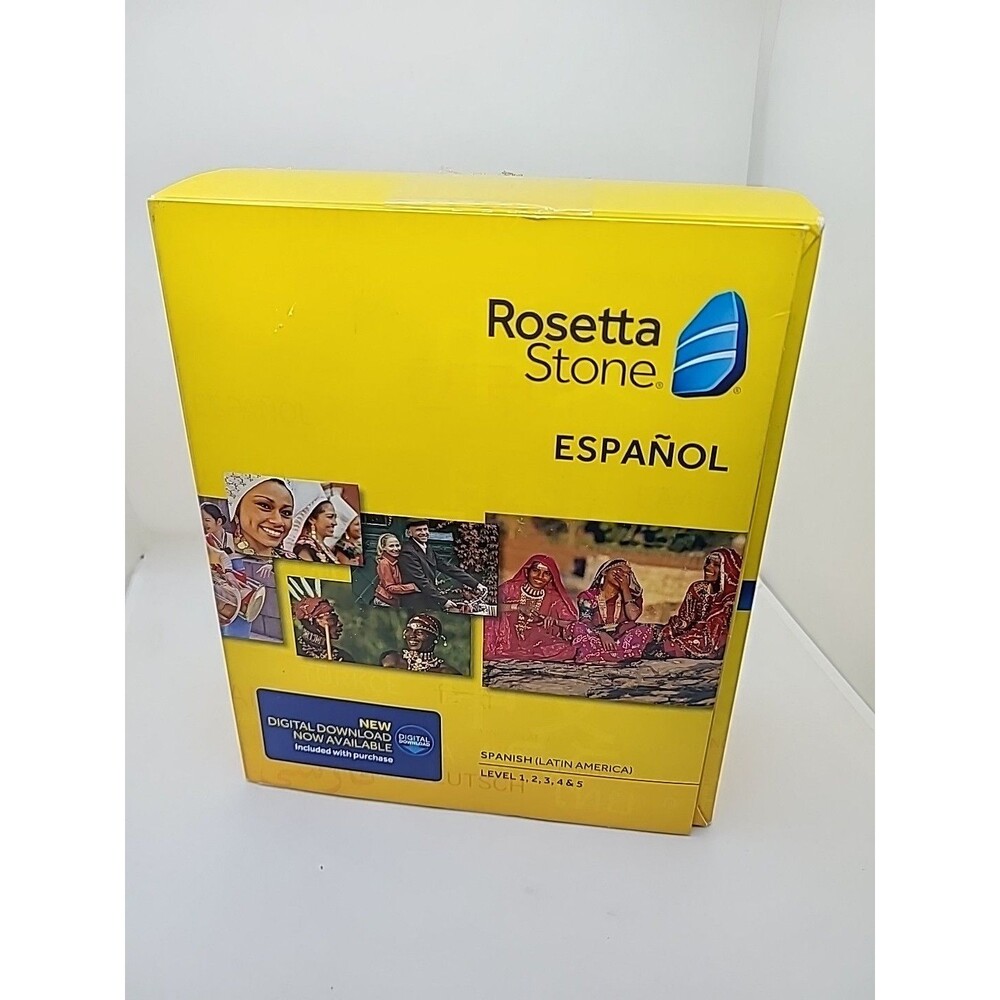 Rosetta Stone Spanish Espanol Headphones Level 1-5 + audio cds  W/earphones